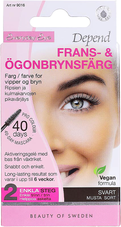 Depend Frans- & Ögonbrynsfärg, från Depend, i färgen Svart.