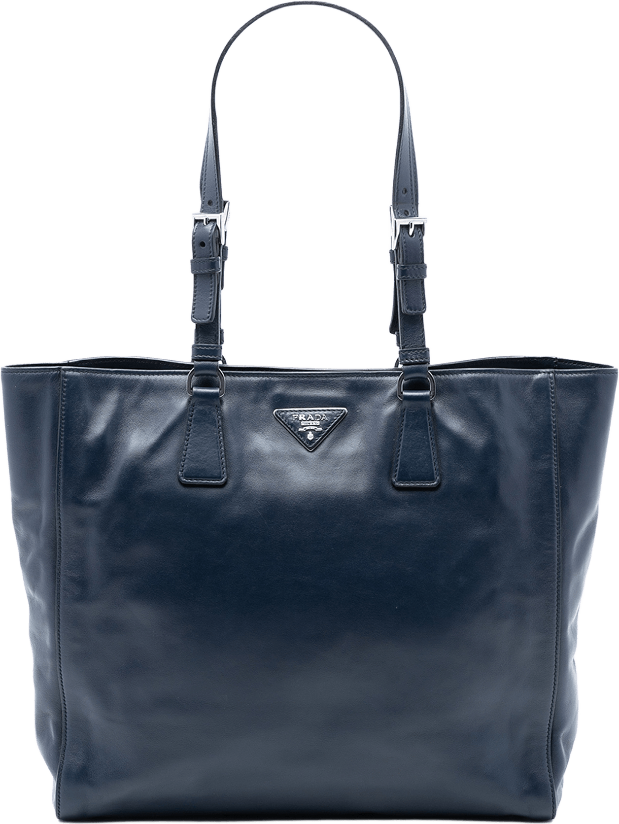 Prada Soft Calf Tote, från Luxclusif, i färgen navy.