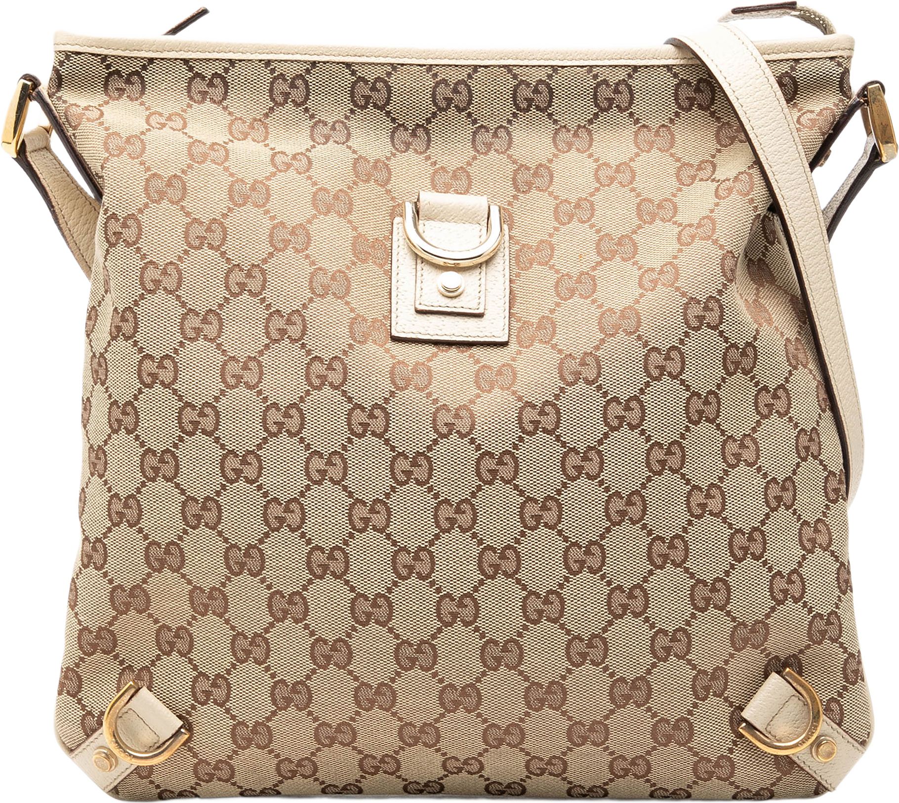 Gucci Gg Canvas Abbey D Ring Crossbody, från Luxclusif, i färgen beige.