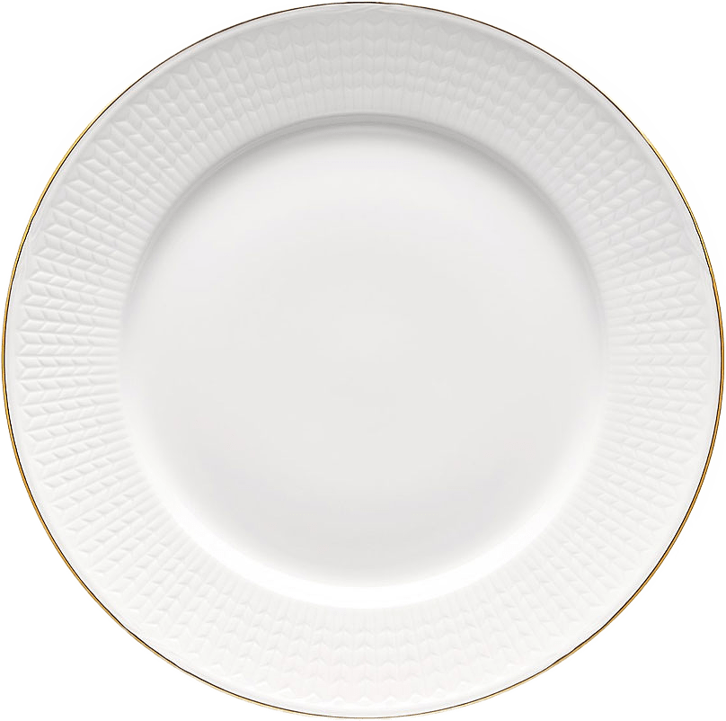 Tallrik Swedish Grace Gala 27 cm, från Rörstrand, i färgen White/Gold.