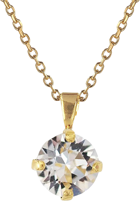 Classic Petite Necklace Crystal, från Caroline Svedbom, i färgen Gold.