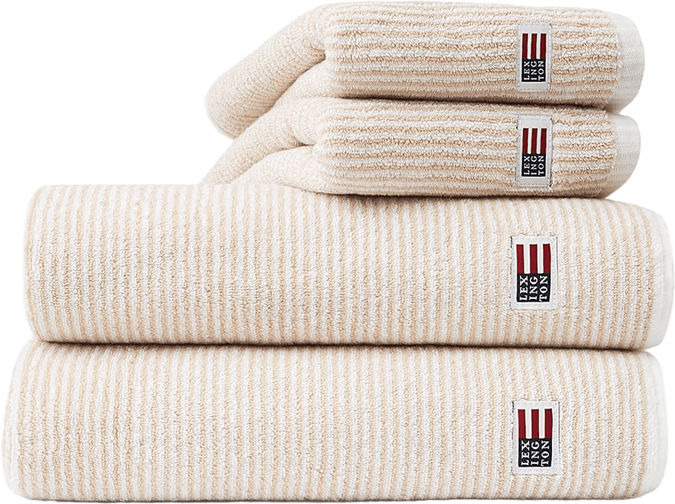 Handduk – Original, från Lexington, i färgen White/Tan.