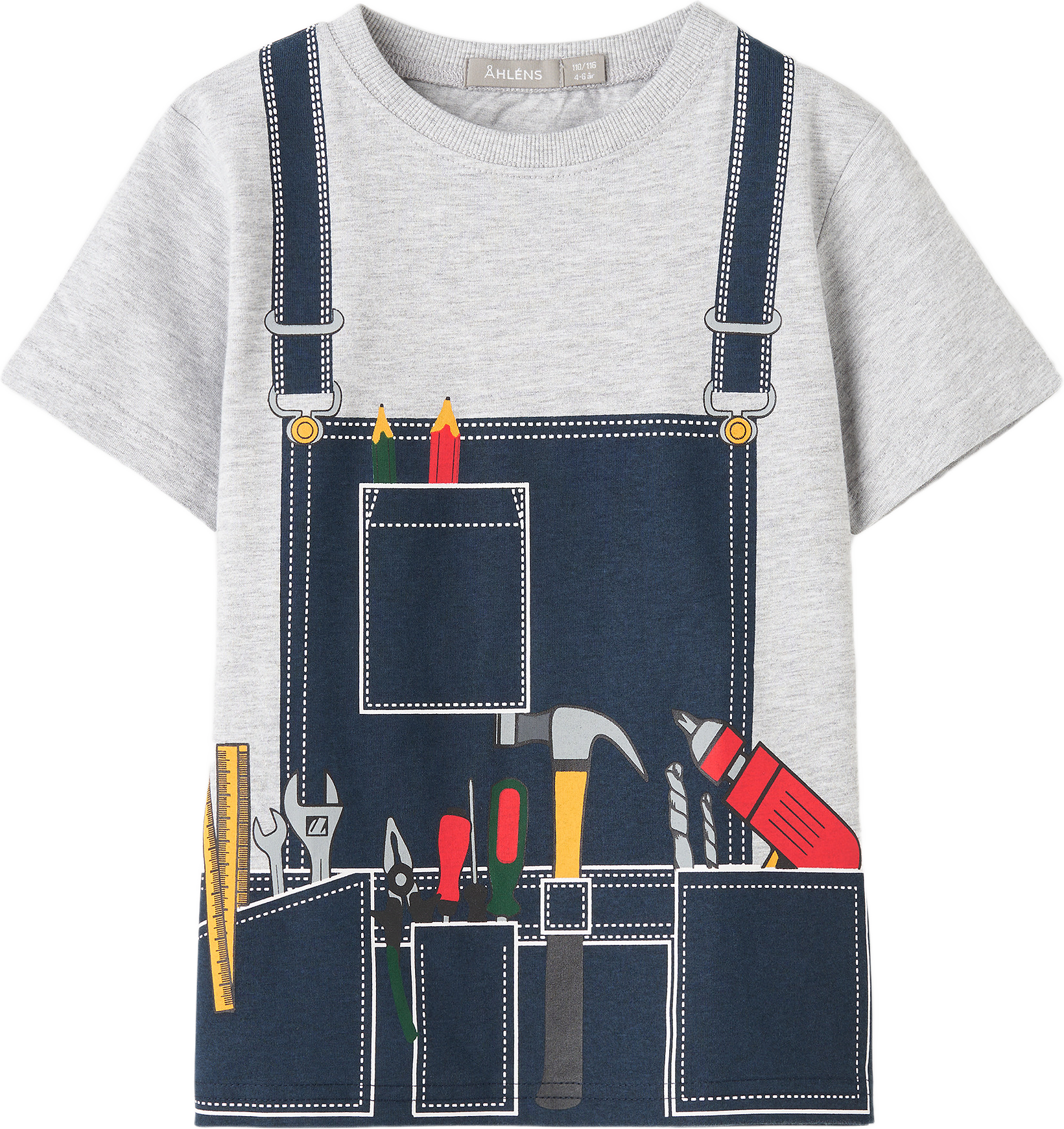 T-shirt WORKER, från Å KIDS, i färgen Grey Melange 2.