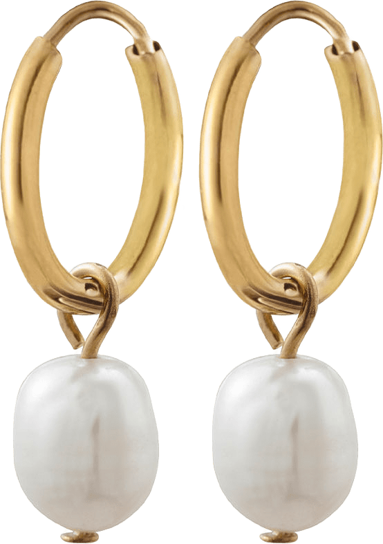 Perla Earrings Creole Gold, från Edblad, i färgen Gold.