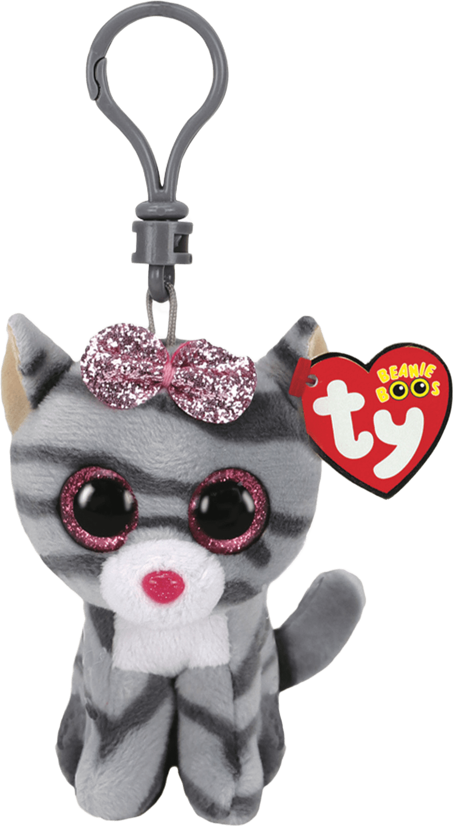 Beanie Boos Clip KIKI - grey cat, från TY.