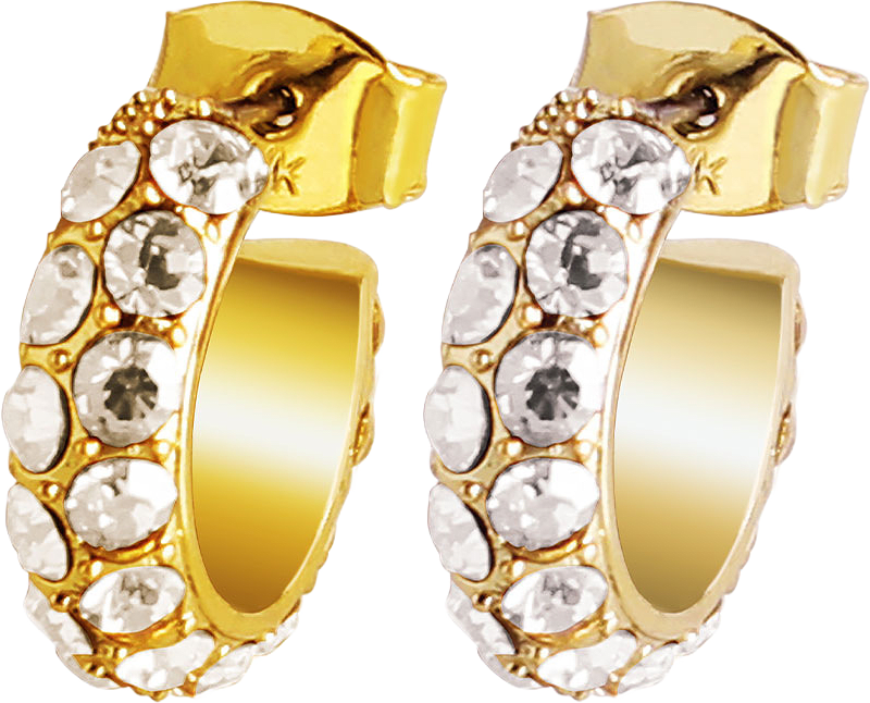 Örhängen Heidi, från Dyrberg & Kern, i färgen Gold/Crystal.