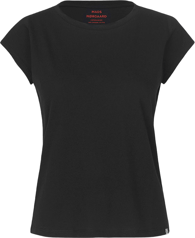 Fine Jersey Teasy Tee FAV, från Mads Nørgaard, i färgen Black.