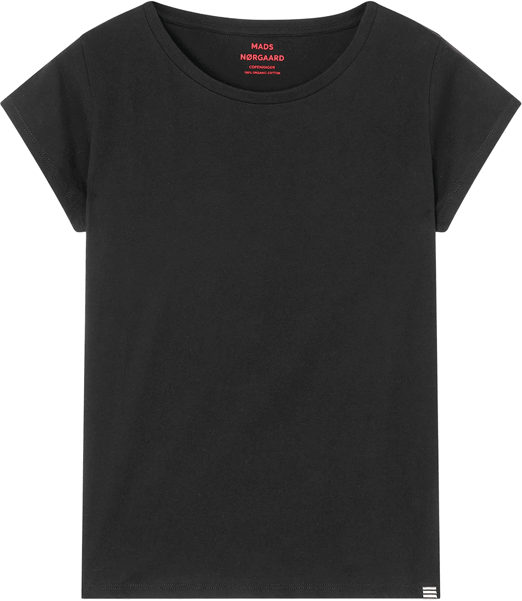 Fine Jersey Teasy Tee FAV, från Mads Nørgaard, i färgen Black.