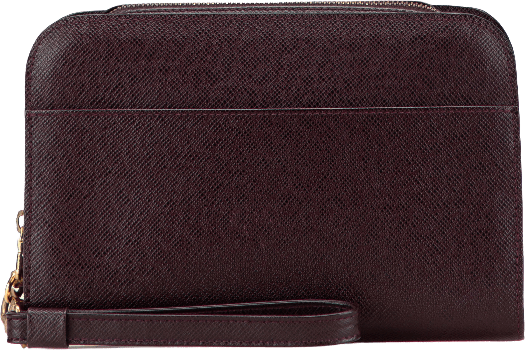 Louis Vuitton Taiga Pochette Baikal, från Luxclusif, i färgen bordeaux.