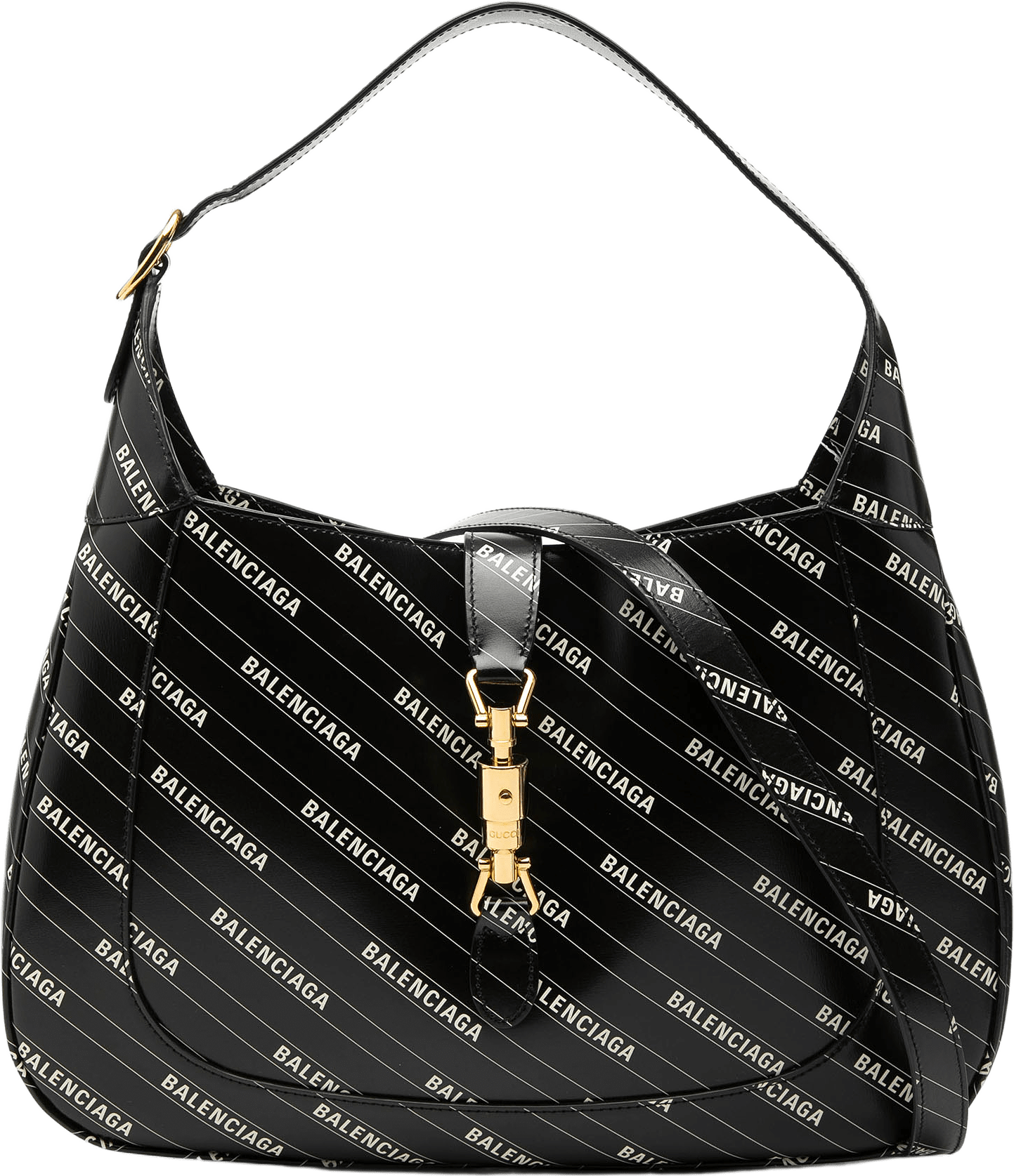 Gucci Balenciaga The Hacker Project Medium Calfskin Jackie 1961 Crossbody, från Luxclusif, i färgen black.