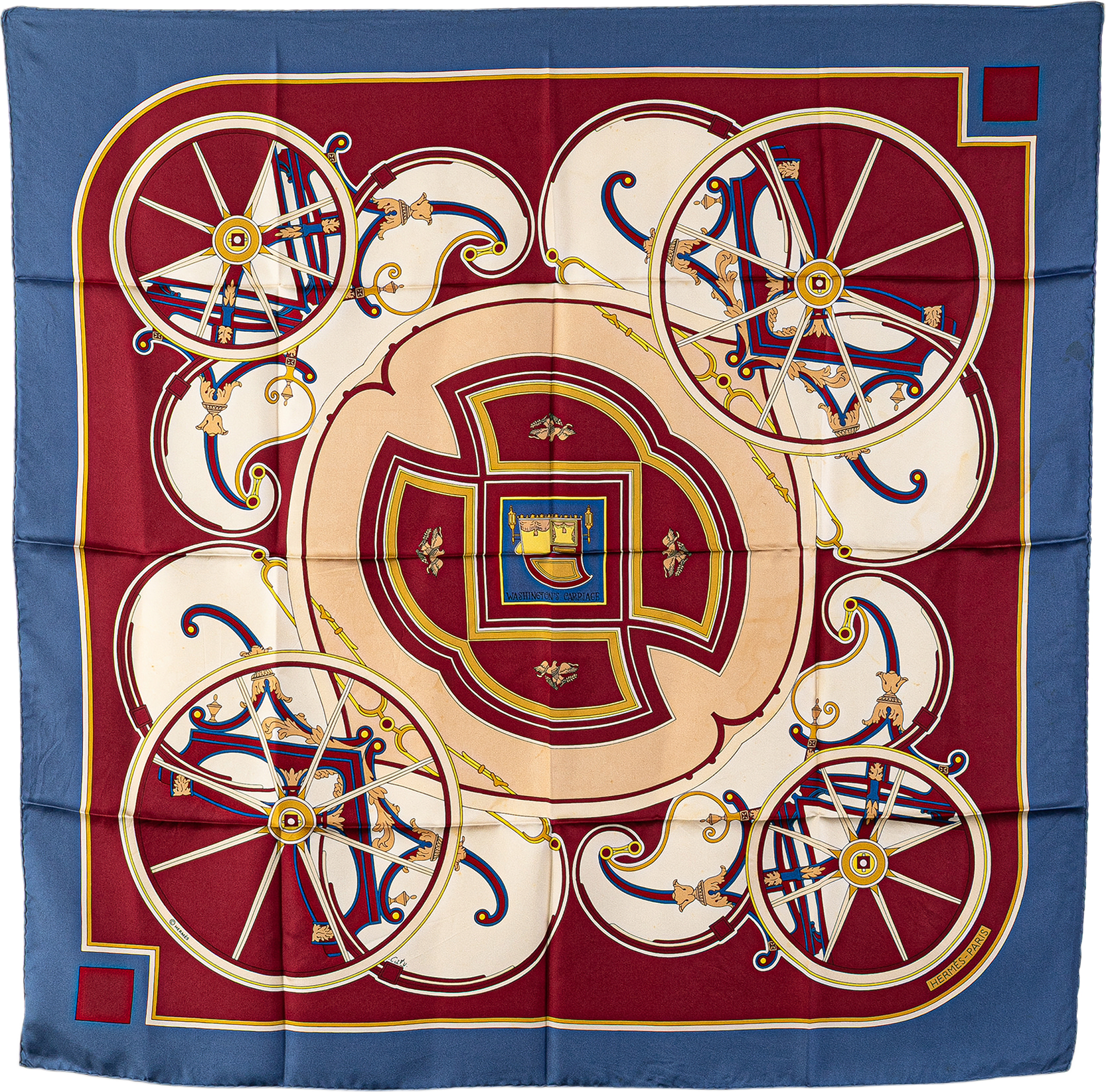 Hermès Washingtons Carriage Silk Scarf