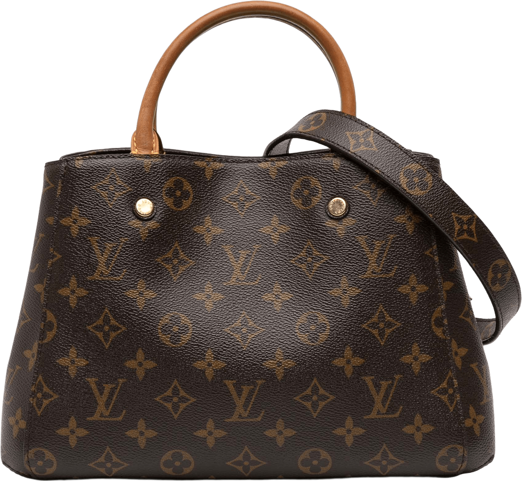 Louis Vuitton Monogram Montaigne Bb, från Luxclusif, i färgen brown.