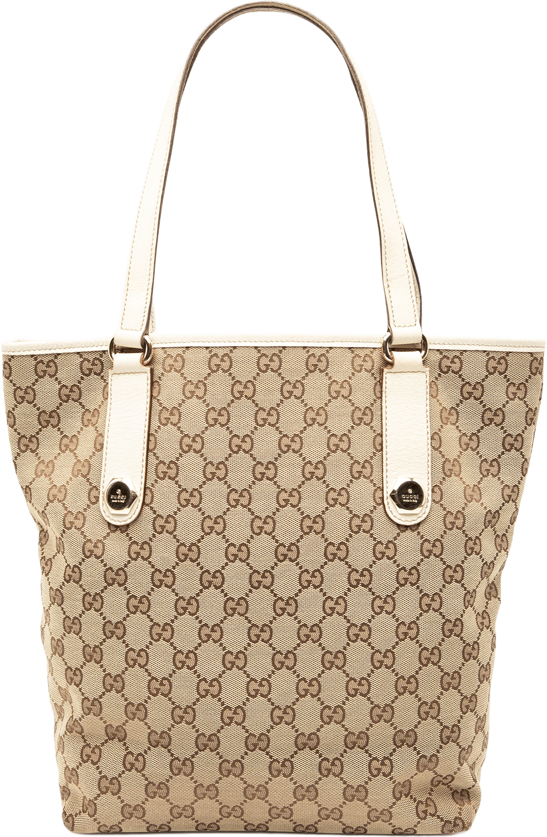 Gucci Gg Canvas Charmy Tote, från Luxclusif, i färgen beige.