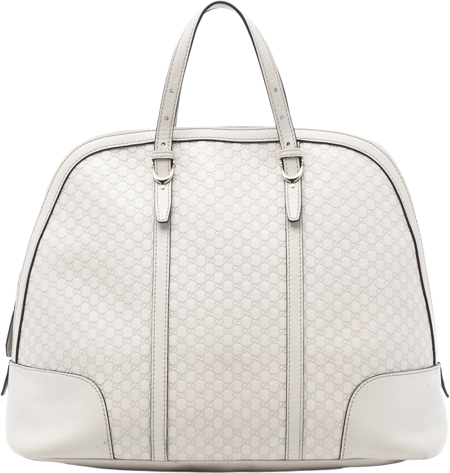 Gucci Large Microguccissima Nice Dome Top Handle Bag, från Luxclusif, i färgen white.