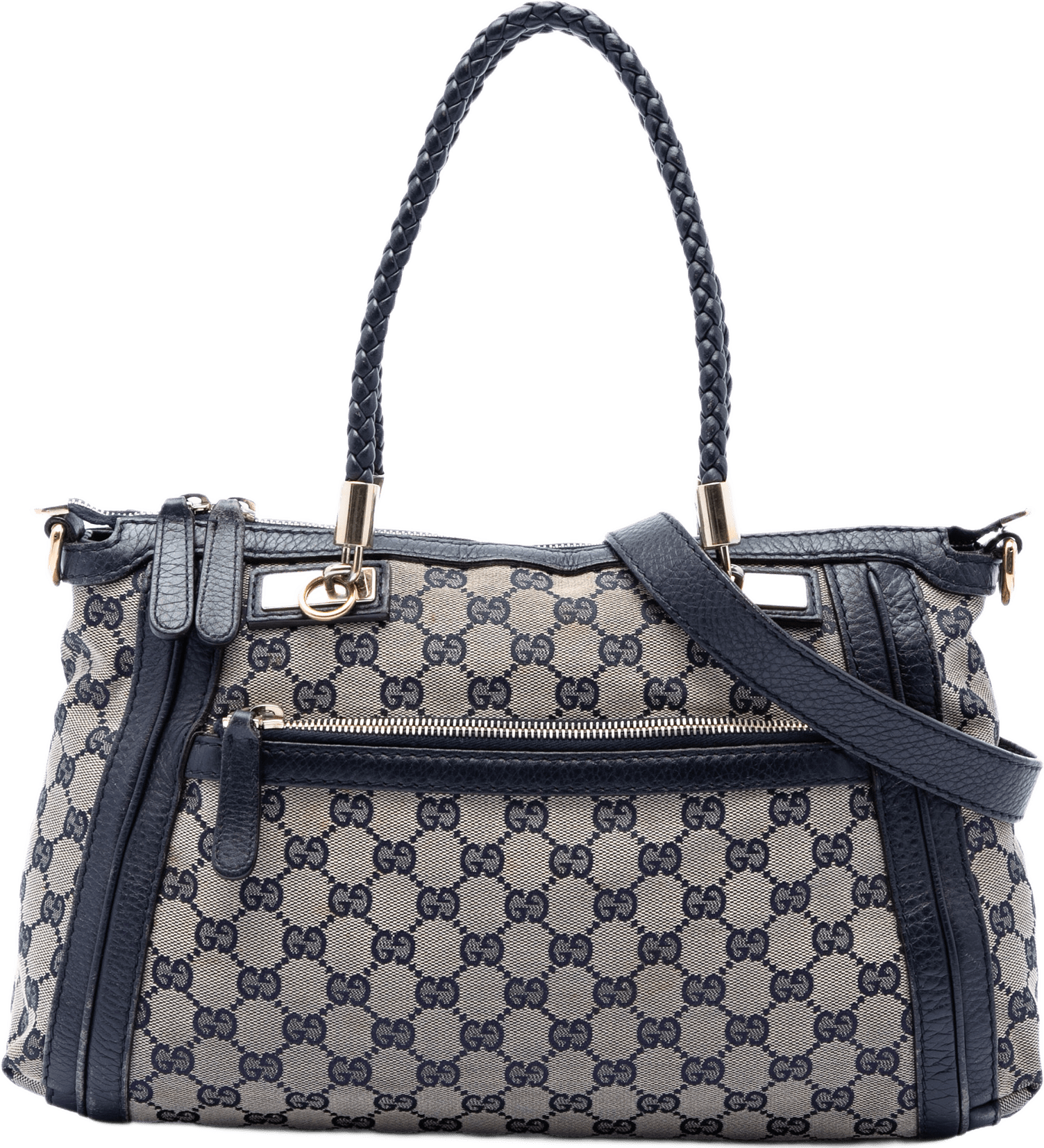 Gucci Gg Canvas Bella Satchel, från Luxclusif, i färgen blå.