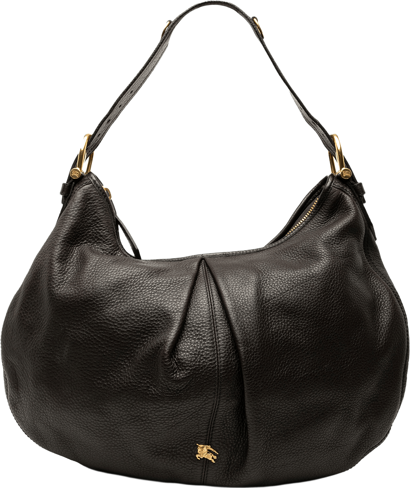 Burberry Large Leather Malika Hobo, från Luxclusif, i färgen black.