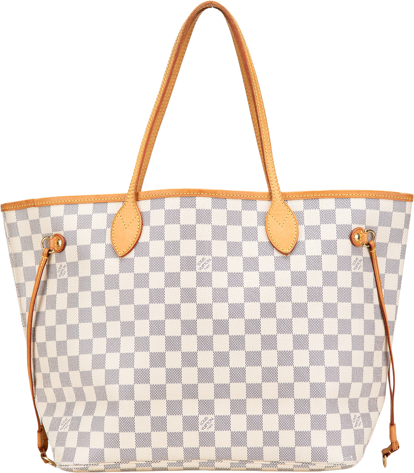 Louis Vuitton Damier Azur Neverfull Mm, från Luxclusif, i färgen white.