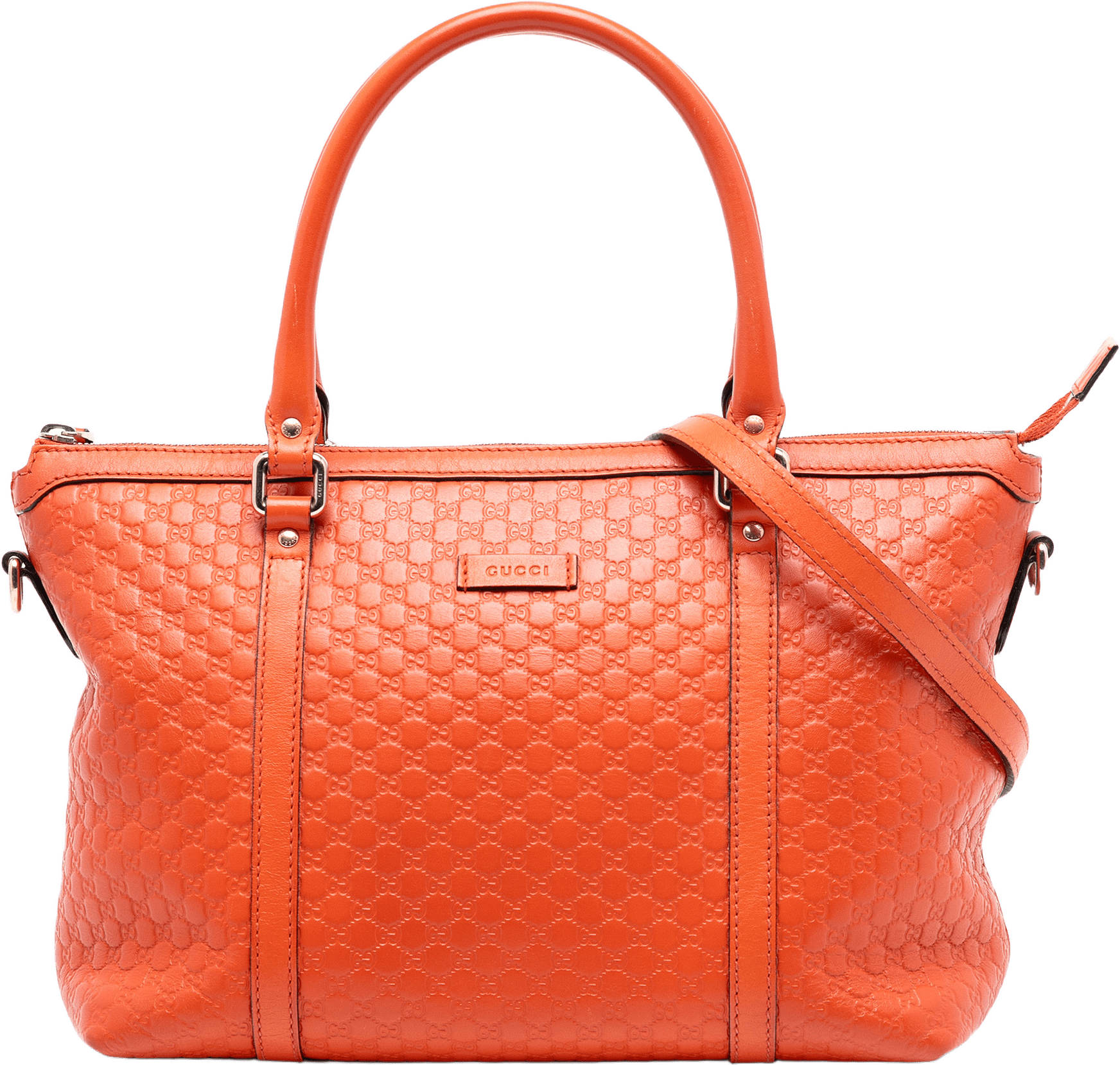 Gucci Small Microguccissima Joy Satchel, från Luxclusif, i färgen orange.
