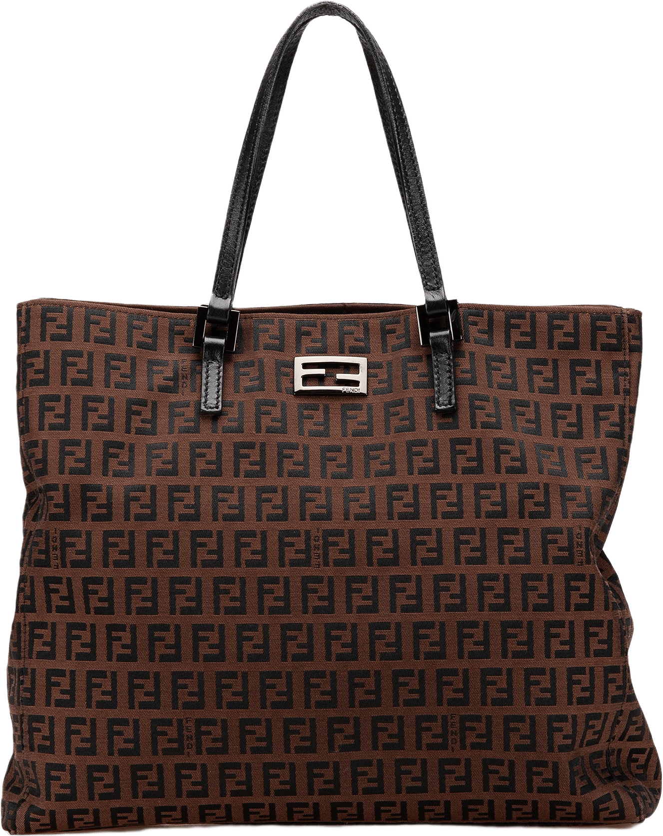 Fendi Zucchino Canvas Tote, från Luxclusif, i färgen brown.