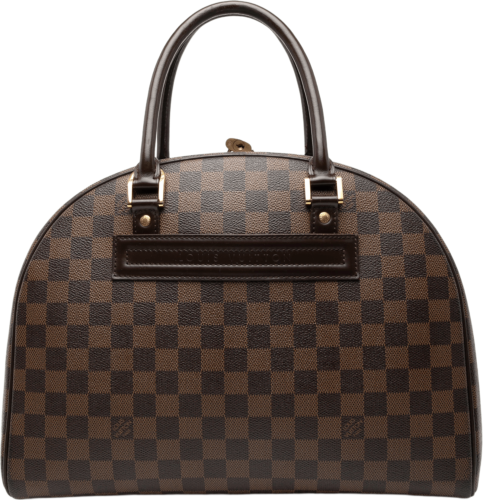 Louis Vuitton Damier Ebene Nolita, från Luxclusif, i färgen brown.