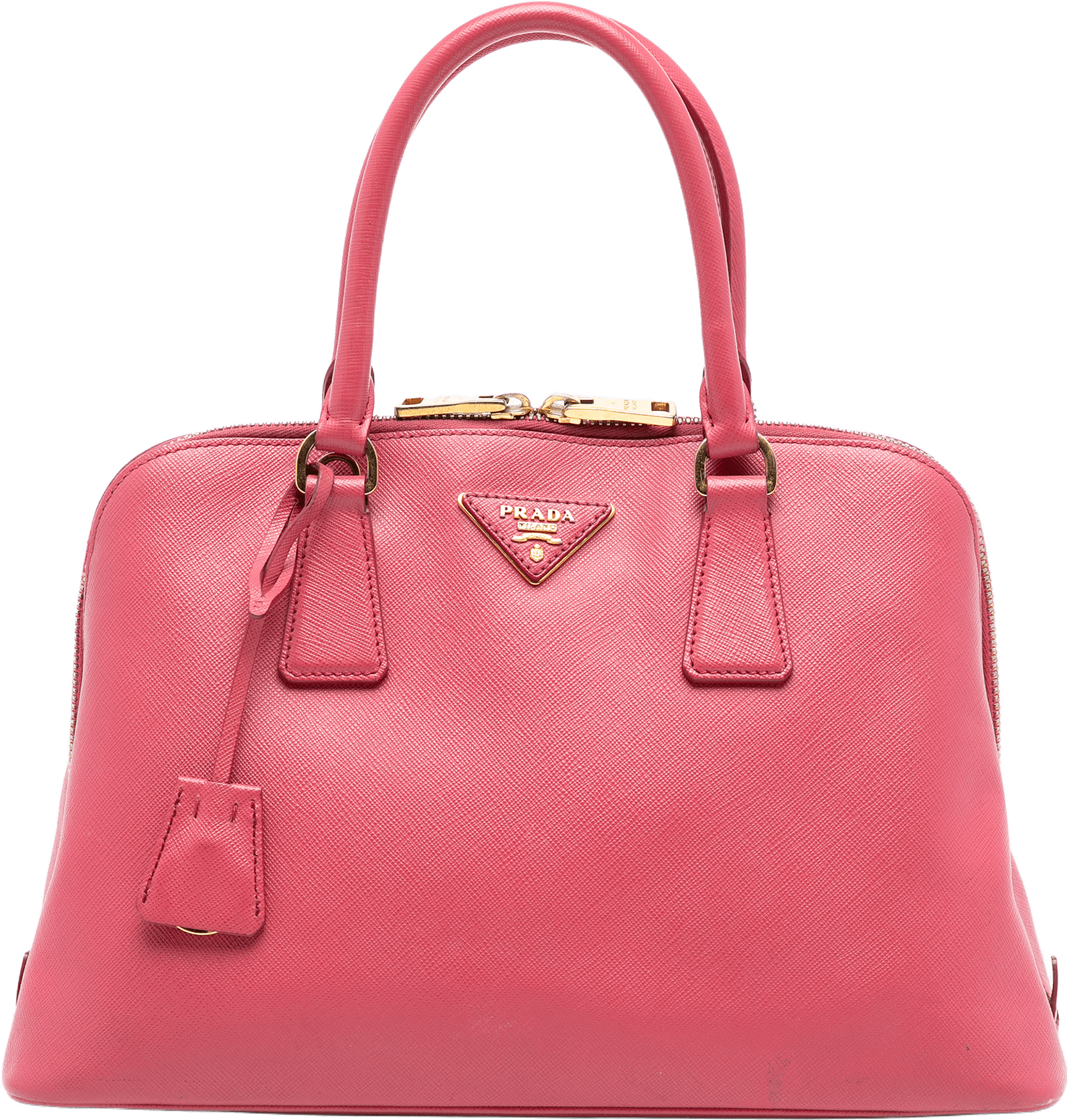 Prada Medium Saffiano Lux Promenade Satchel, från Luxclusif, i färgen blush.