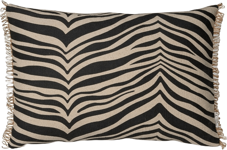 Kudde Zebra 40x60cm, från Classic Collection, i färgen svart.