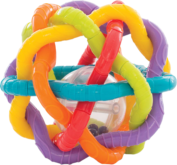 Gummiboll med bjällra, Bendy Ball, från Playgro.