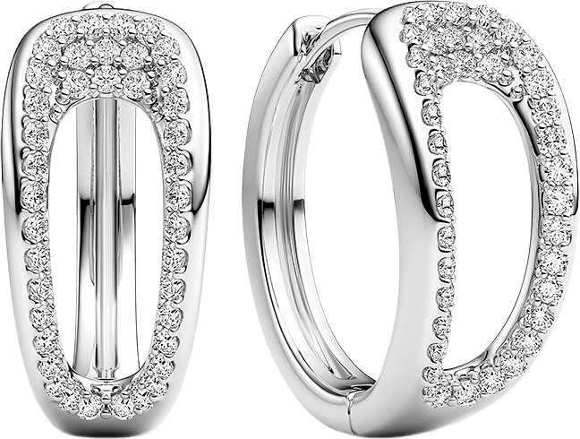 Borsa Creolo Earrings, från Sif Jakobs Jewellery, i färgen silver.