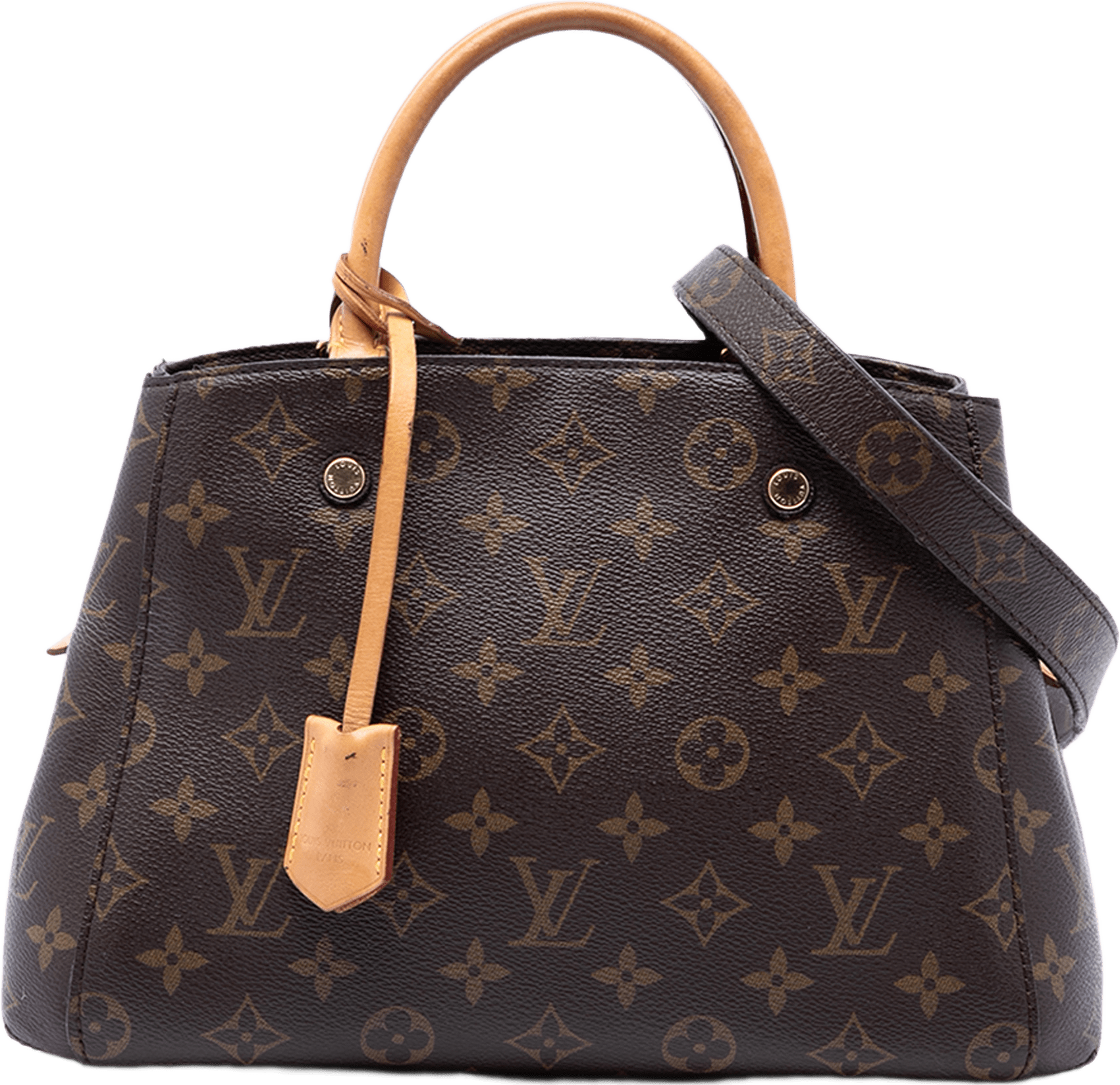Louis Vuitton Monogram Montaigne Bb, från Luxclusif, i färgen brun.