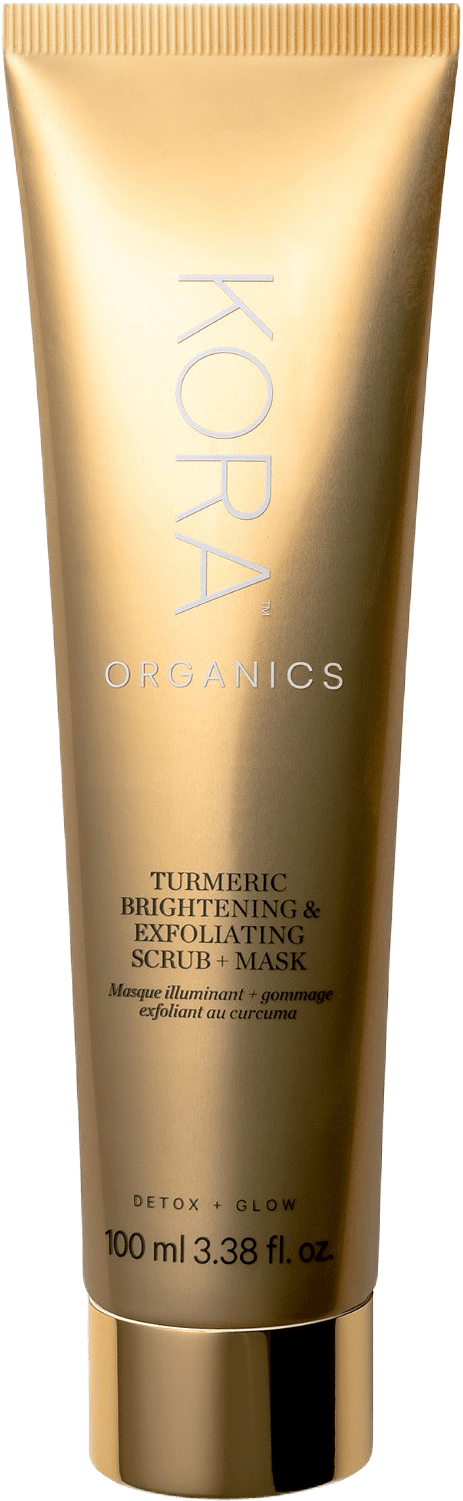 Turmeric Brightening & Exfoliating Mask, 2-IN-1 Facial Peeling, från KORA Organics.