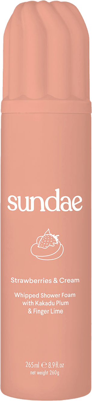 Strawberries & Cream Foaming Body Wash, från Sundae.