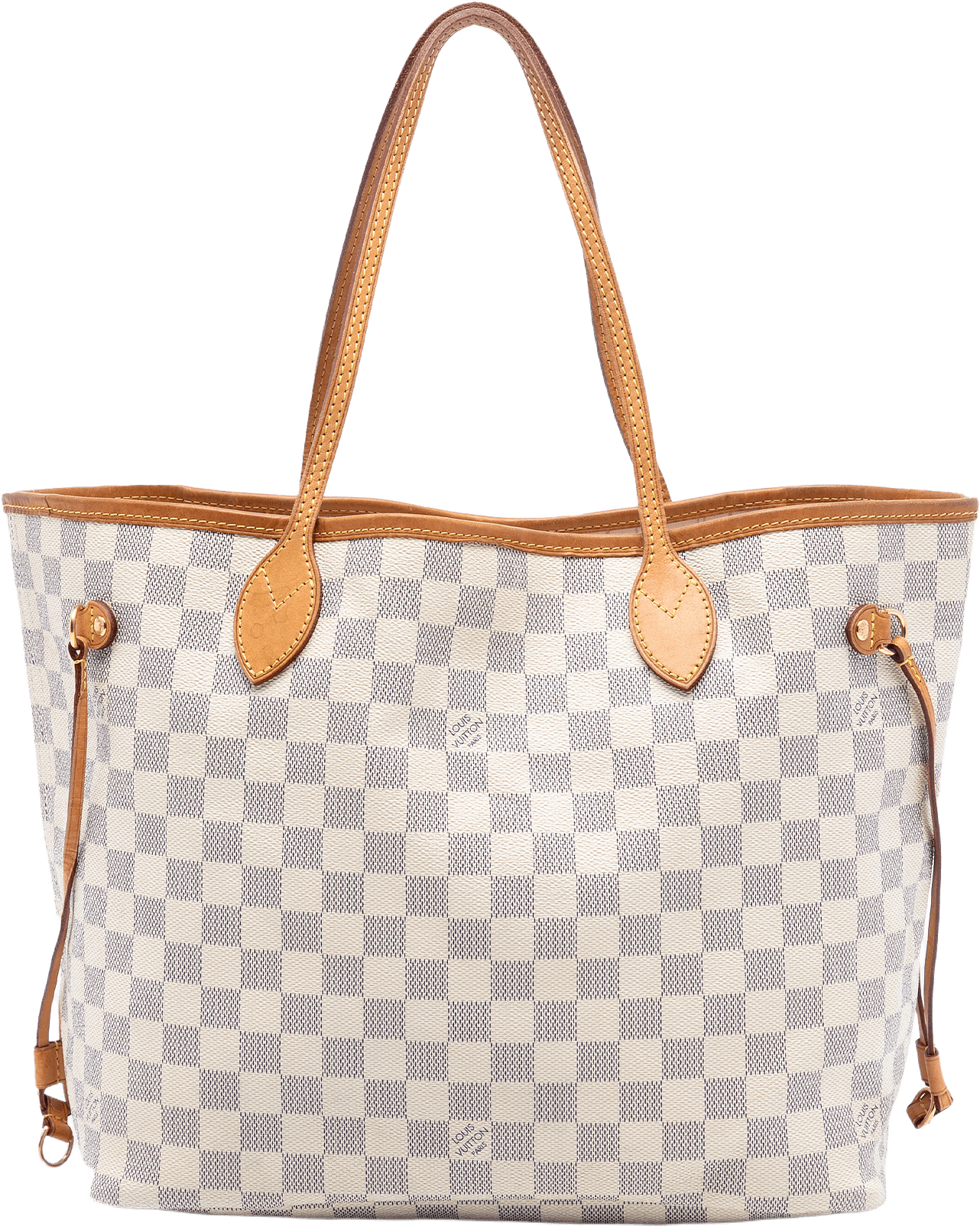 Louis Vuitton Damier Azur Neverfull Mm, från Luxclusif, i färgen white.