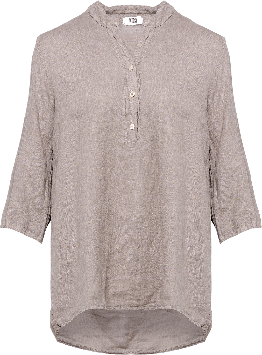 17661, Shirt, Linen - Nougat, från Tiffany, i färgen nougat.