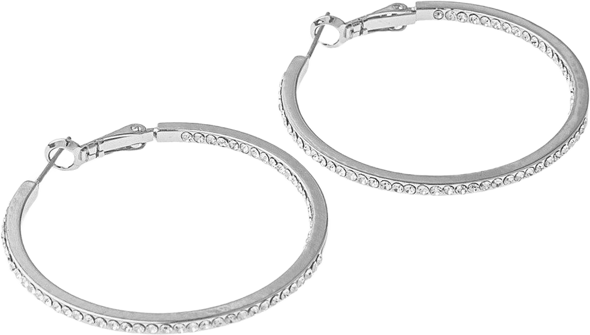 Story Ring Earring, från SNÖ of Sweden, i färgen s/clear.