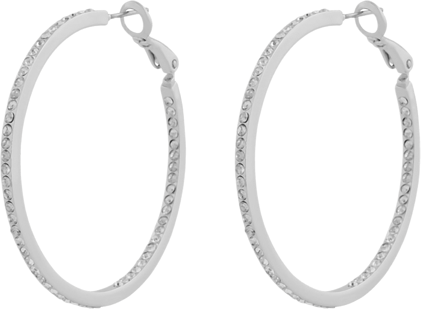 Story Ring Earring, från SNÖ of Sweden, i färgen s/clear.