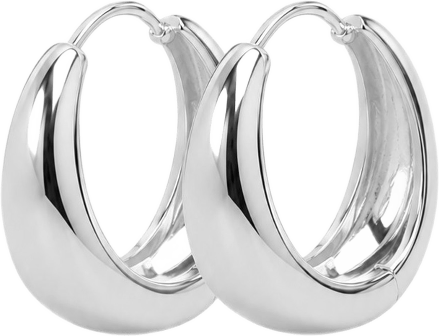 Union Honey Drop Ring Ear 20mm, från SNÖ of Sweden, i färgen plain s.