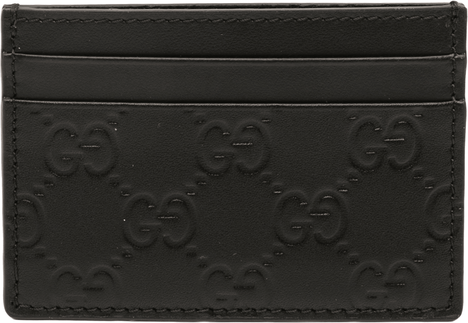 Gucci Guccissima Card Holder, från Luxclusif, i färgen black.