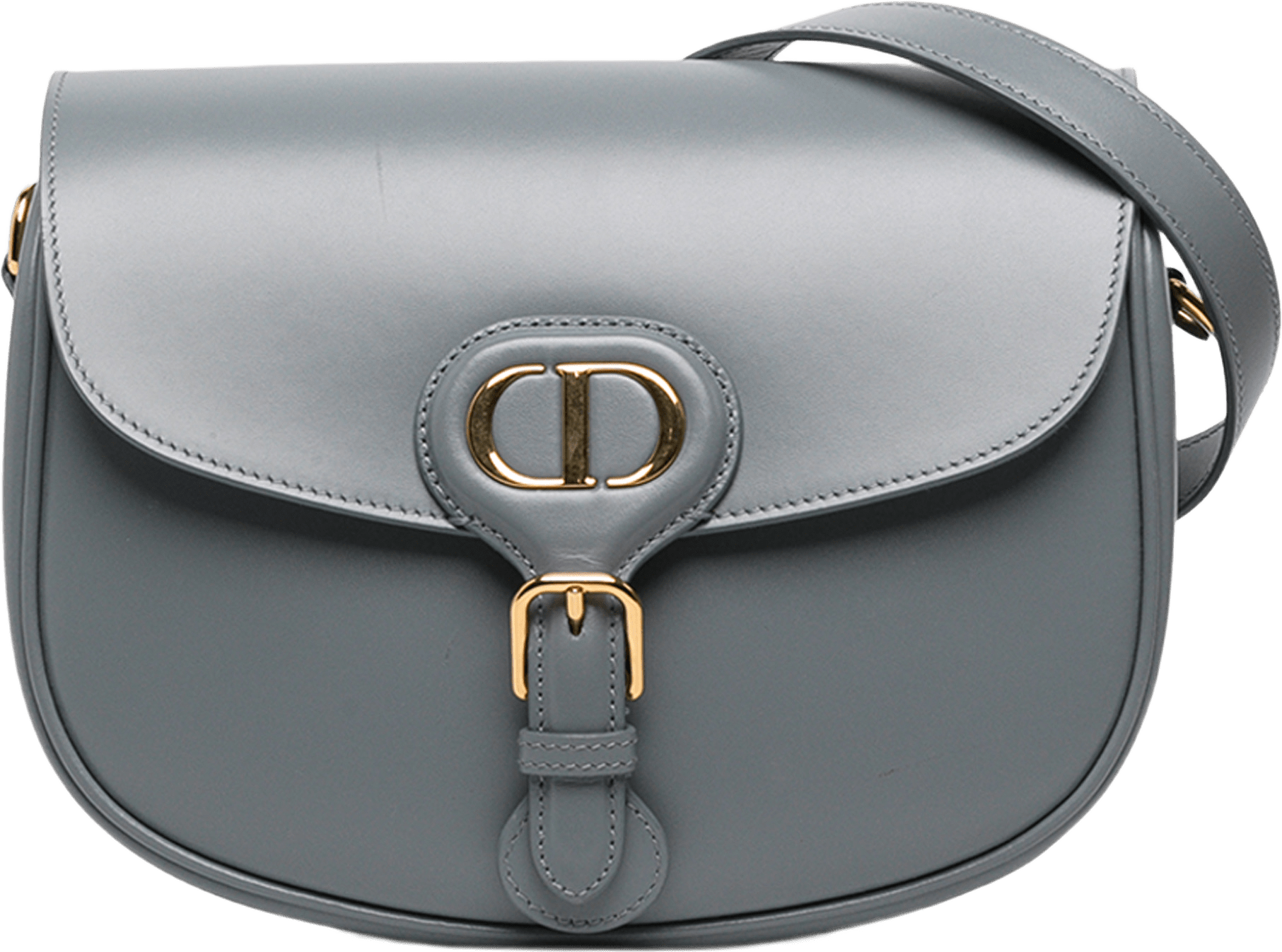 Dior Medium Leather Bobby Crossbody, från Luxclusif, i färgen grå.