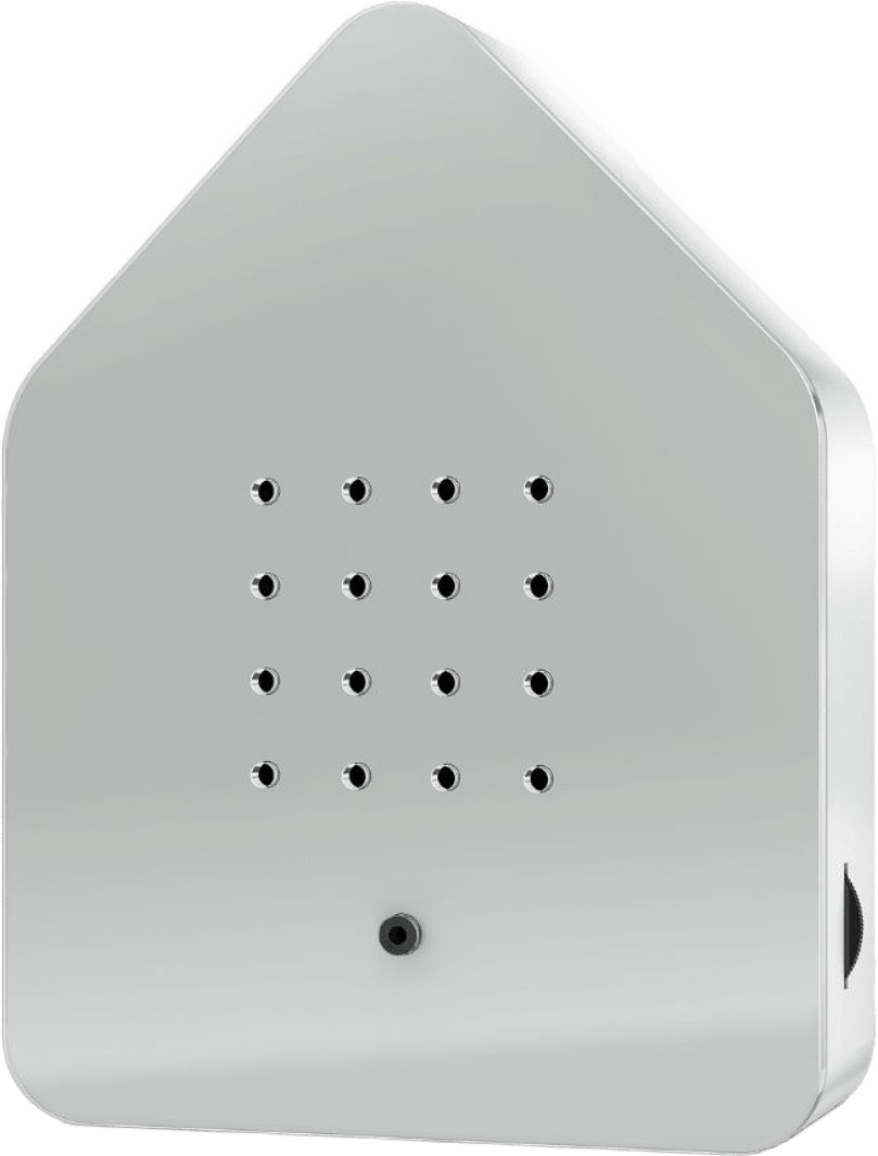 Zwitscherbox Speldosa Fågelkvitter Grå, från Relaxound, i färgen grå.