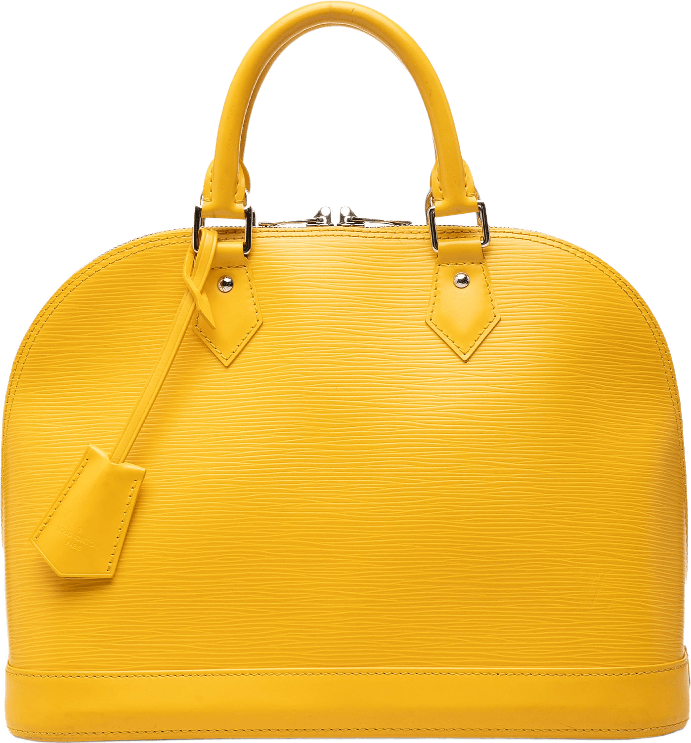 Louis Vuitton Epi Alma Pm, från Luxclusif, i färgen gul.
