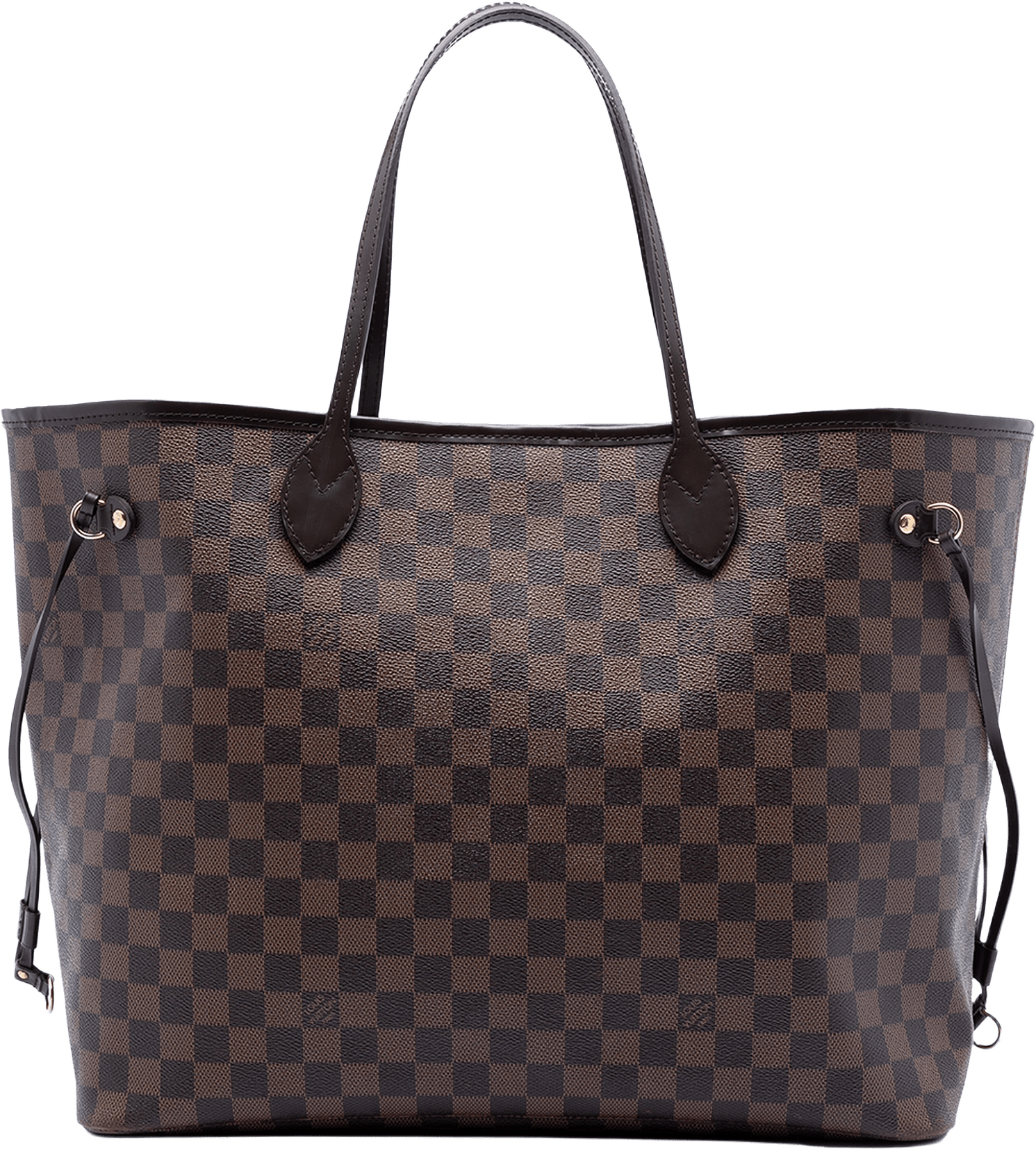 Louis Vuitton Damier Ebene Neverfull Gm, från Luxclusif, i färgen brown.