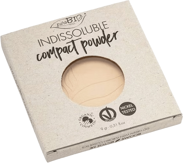Indissoluble Compact Powder - Refill, från PuroBio, i färgen 01 refill.