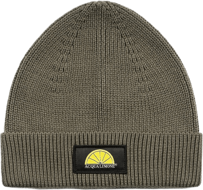 Heavy Cotton Beanie, från Acqua Limone, i färgen olive green.