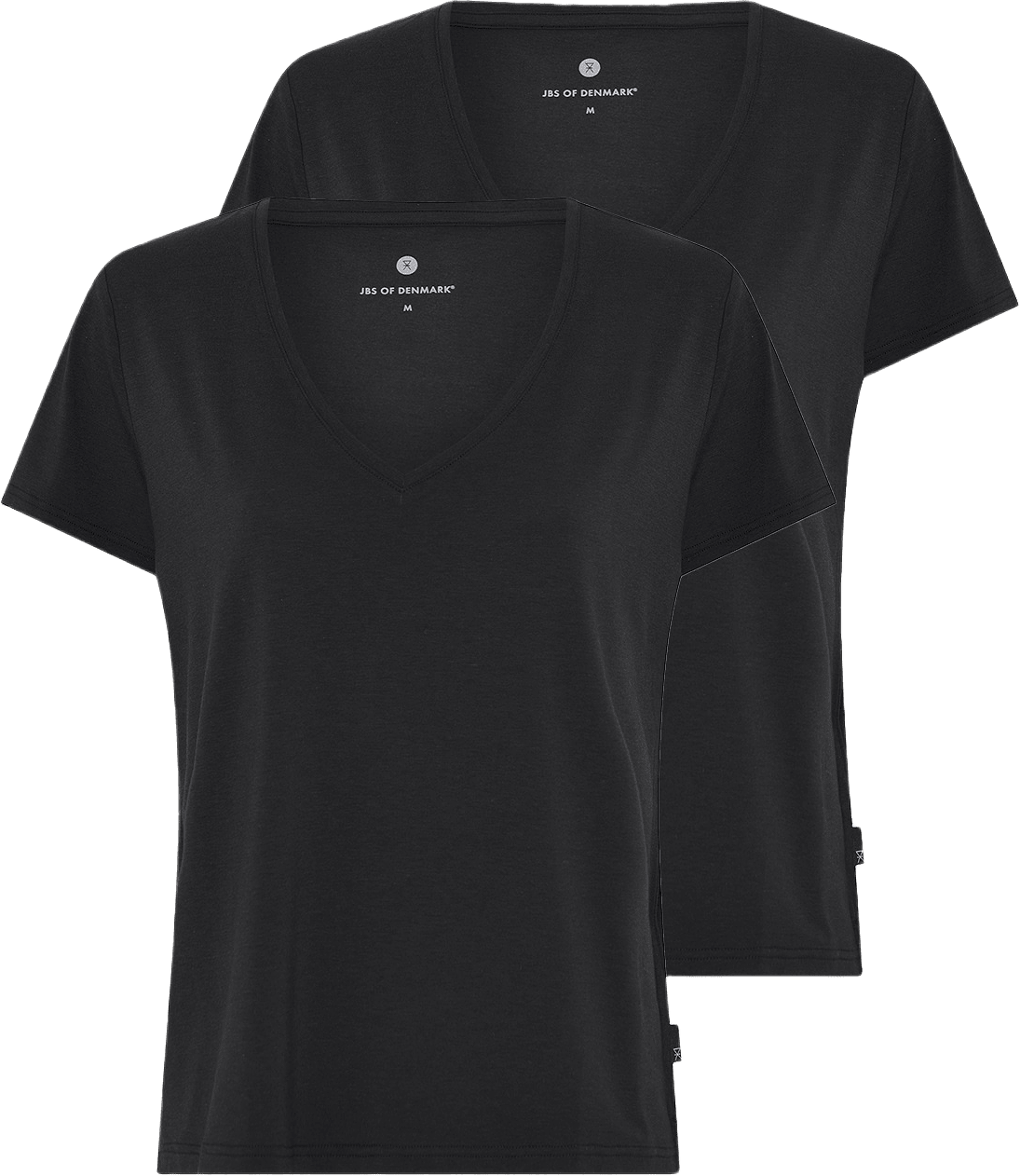 2-pack Bambu, T-shirt V-neck, Svart, från JBS of Denmark, i färgen black.