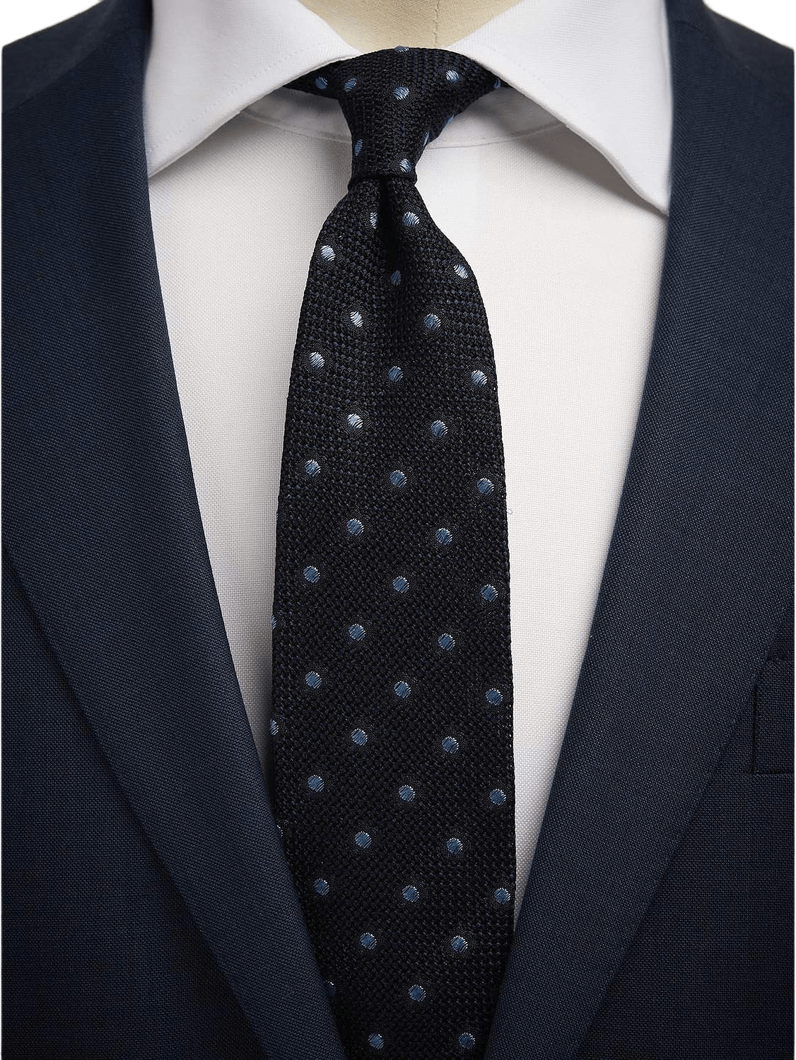 Grenadine Tie Dot, från John Henric, i färgen blå & ljusblåprickig.