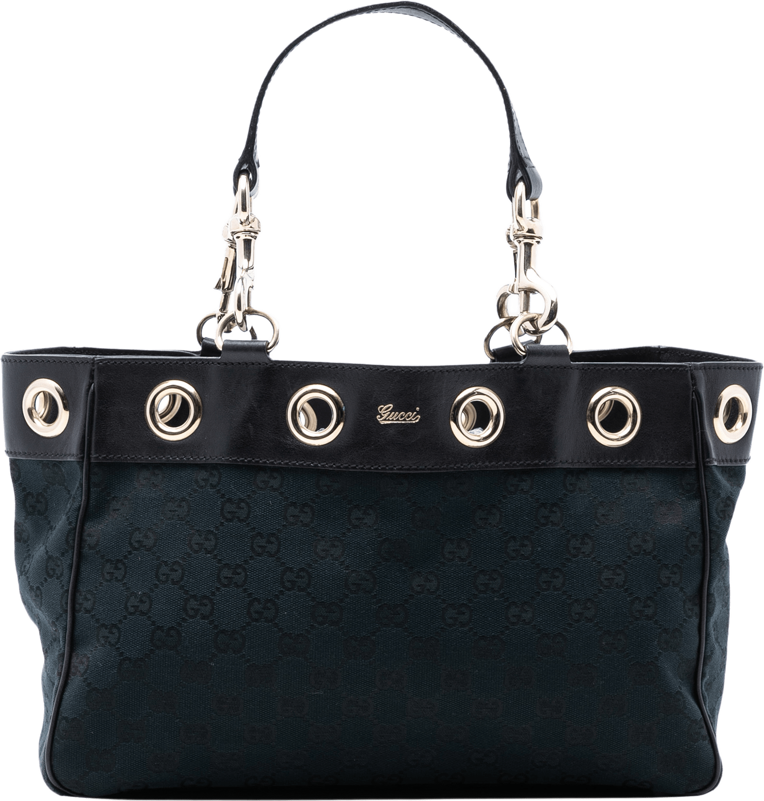 Gucci Medium Gg Canvas Positano Tote, från Luxclusif, i färgen black.