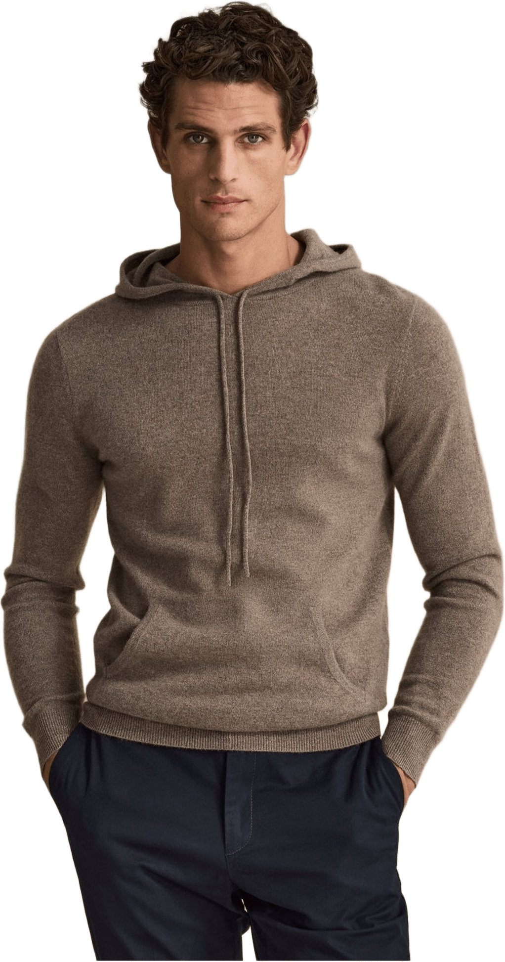 Cashmere Hoodie Eli, från John Henric, i färgen brown.