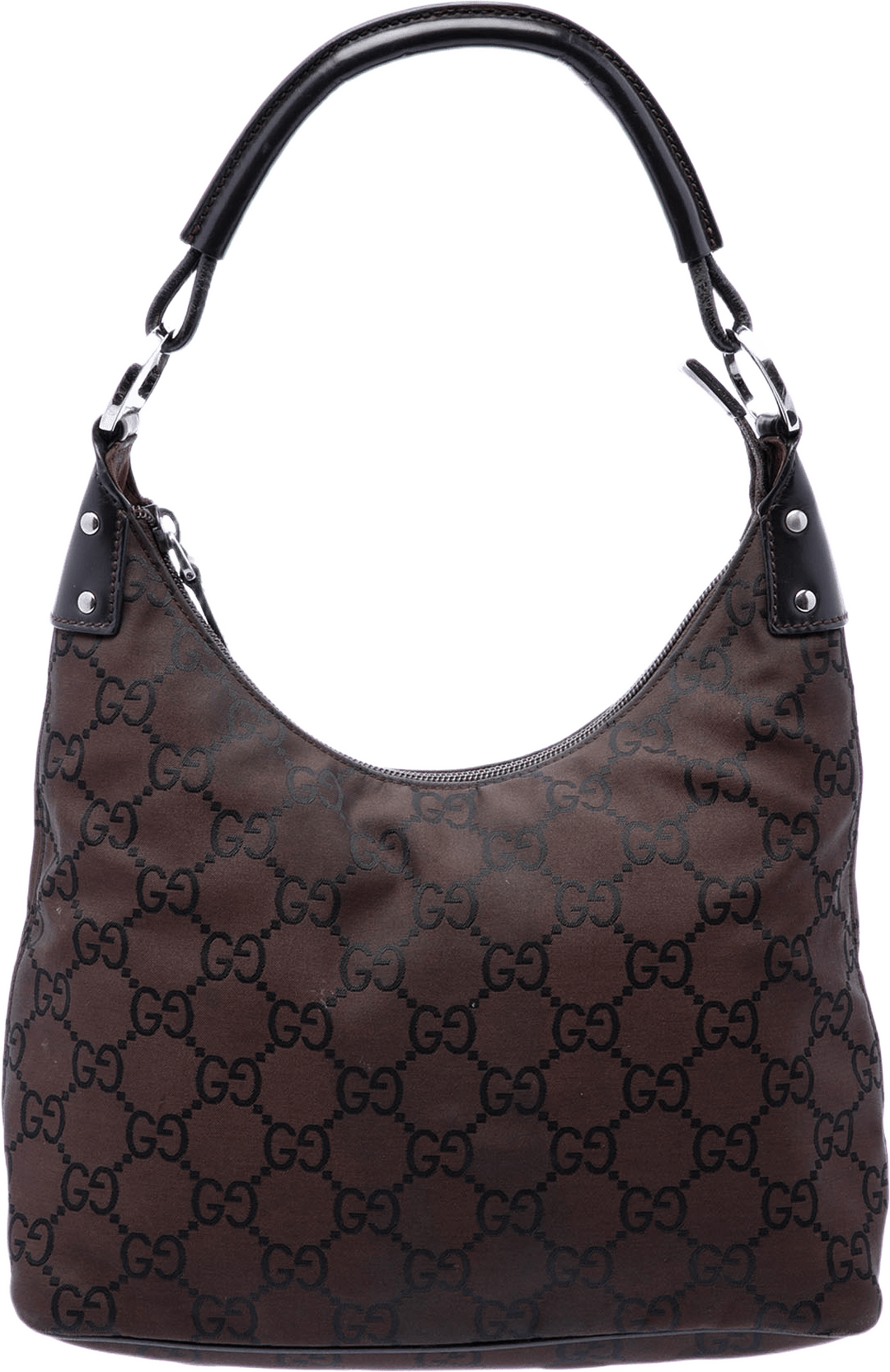 Gucci Gg Nylon Shoulder Bag, från Luxclusif, i färgen dark brown.