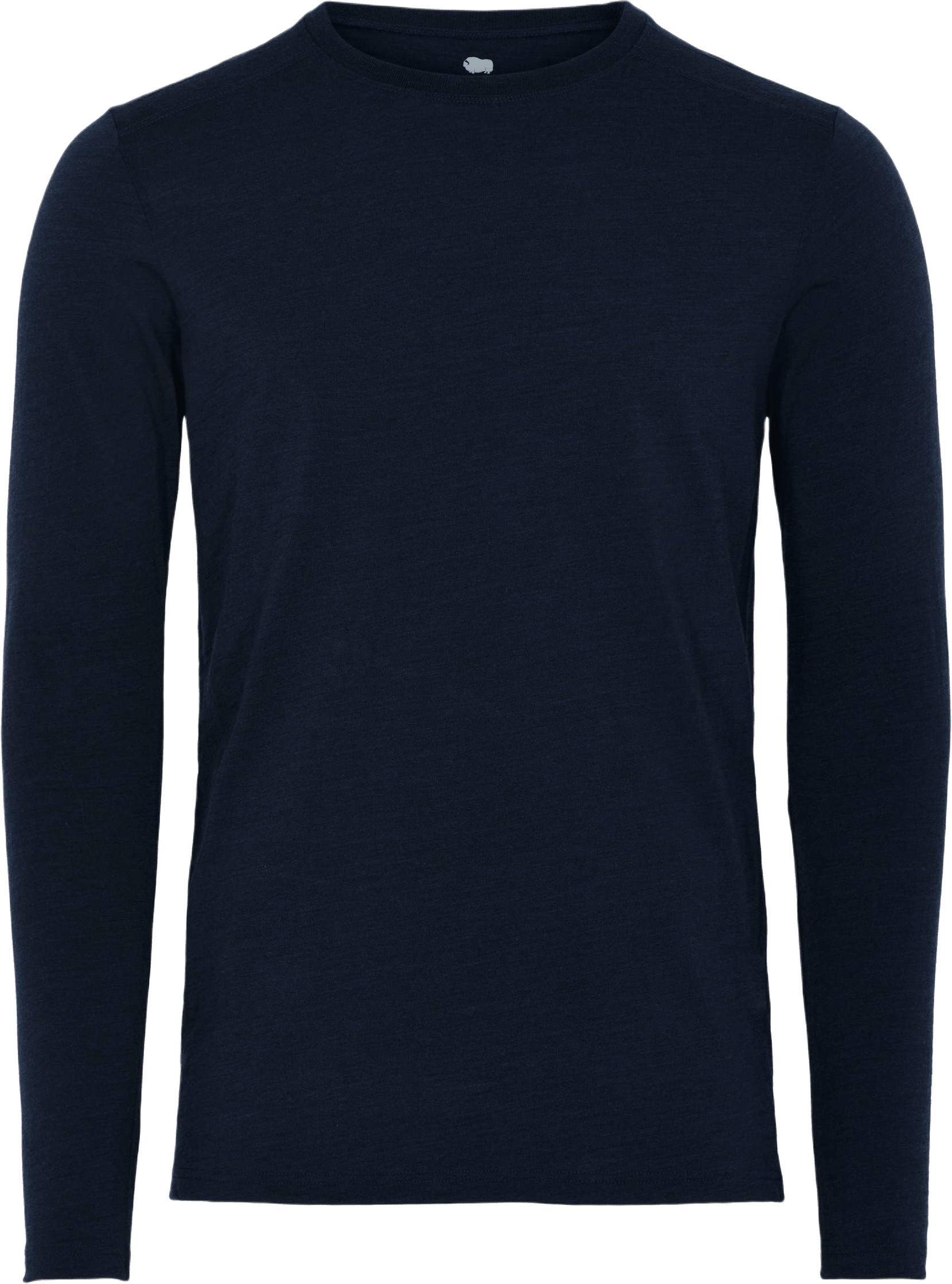 Långärmad Undertröja | 100% Stickad Merinoull | Gråmelerad