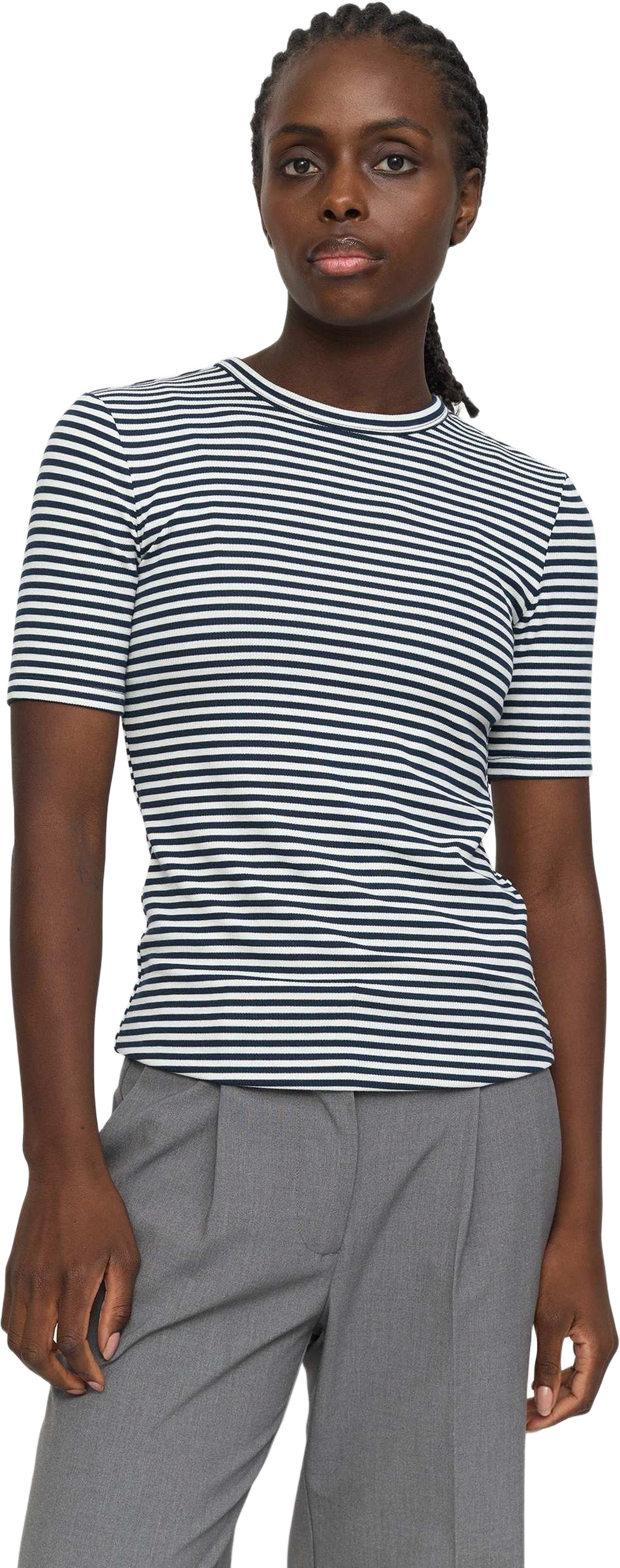 Srfenja Stripe Ss Top, från Soft Rebels, i färgen total eclipse.